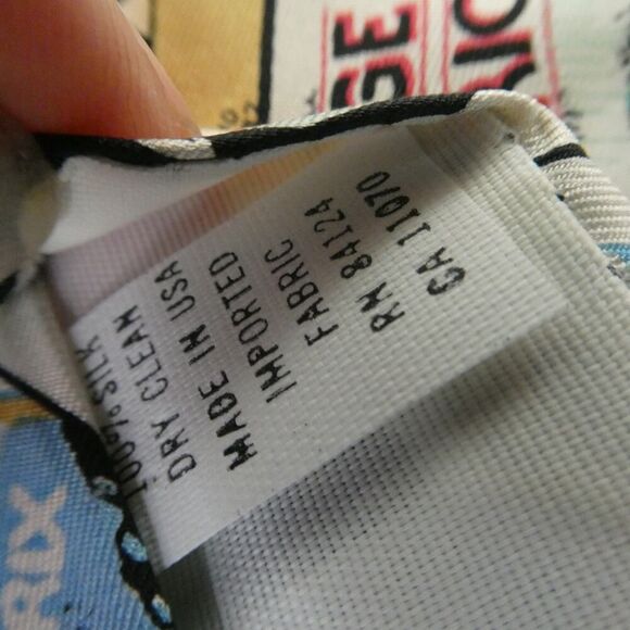 RM Style Vintage Race Car Advertisement Silk Tie Autographed by Unknown Mod - Picture 7 of 7